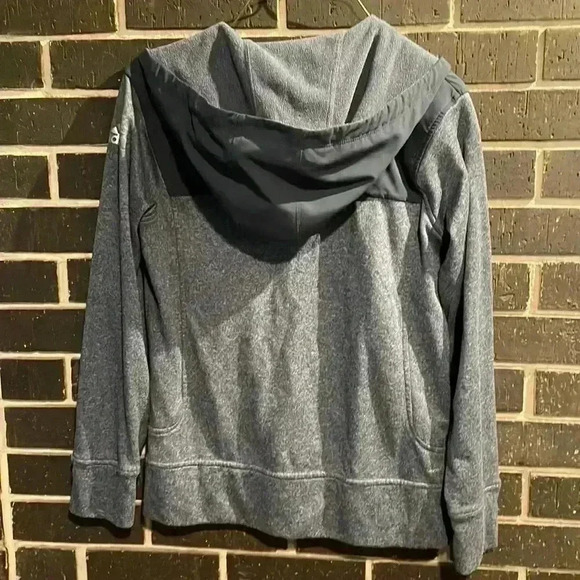 Adidas Women's Medium Gray/Slate Blue Zip Up Hoodie - Picture 4 of 10